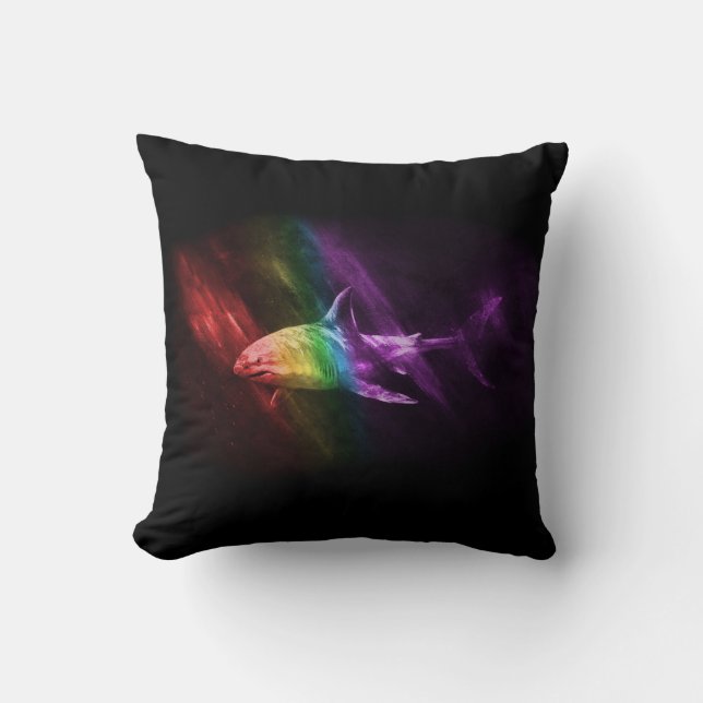 Shark Pride Throw Pillow (Front)