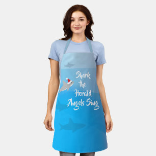 Shark Pun Animal Christmas Apron