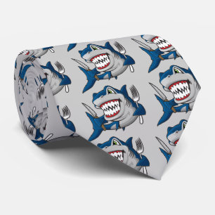 Shark Ready for Dinner Tie