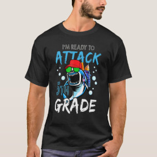 Shark Ready To Attack 5th Grade Boys Back To Schoo T-Shirt