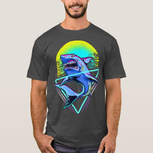 Shark Retro Punk 80s 90s T-Shirt