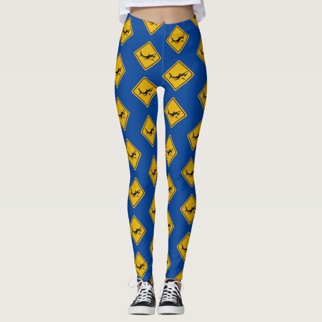 shark road sign leggings (Front)