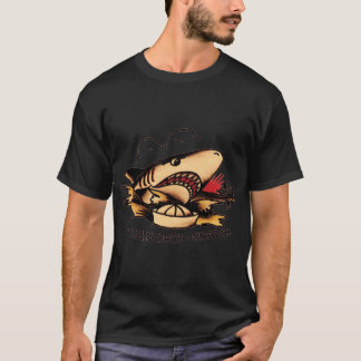 Shark Sailors Grave Americanraditional Sailor Jerr T-Shirt