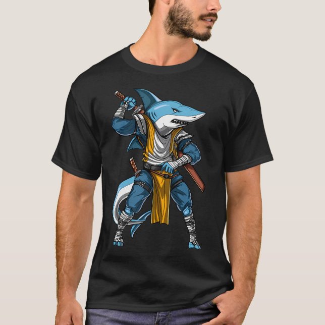 Shark Samurai Ninja T-Shirt (Front)