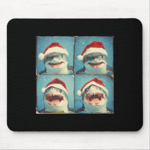 Shark Santa Ocean Animal Photography Christmas Sha Mouse Pad