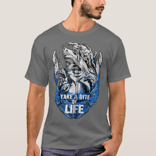 Shark Sayings Motivation Take A Bite Of Life Zip T-Shirt