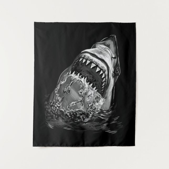 Shark Scary Shark Tapestry (Front)