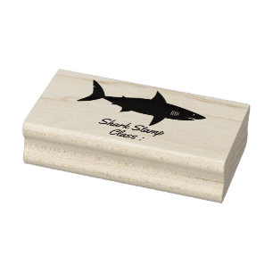 Shark School Class Rubber Stamp