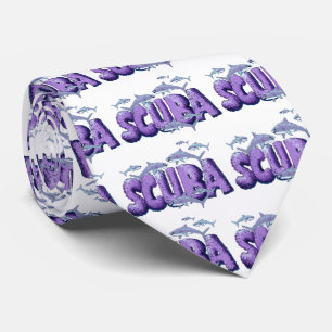 Shark Scuba Diver Tie