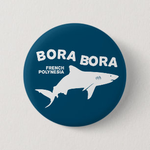Shark Scuba Diving In Bora Bora 2 Inch Round Button