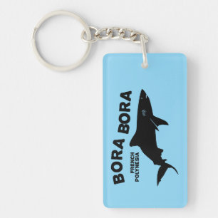 Shark Scuba Diving In Bora Bora Keychain