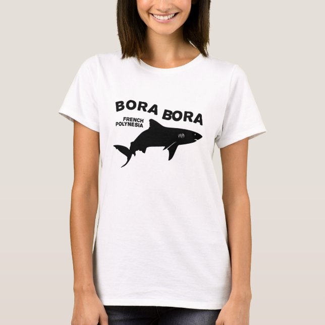 Shark Scuba Diving In Bora Bora T-Shirt (Front)