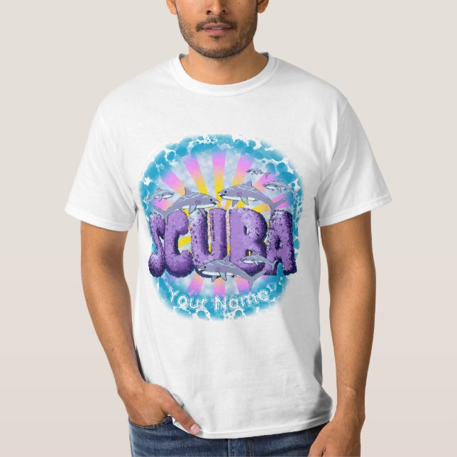 Shark Scuba  t-shirt (Front)
