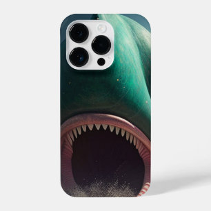 Shark sculpture on the beach iPhone 14 pro case