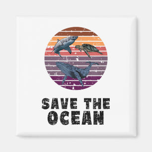 Shark, Sea Turtle, Whale, Environmental Protection Magnet