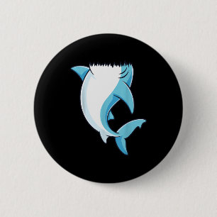 Shark Shirt Adult Kids Men Women Shark Costume  2 Inch Round Button