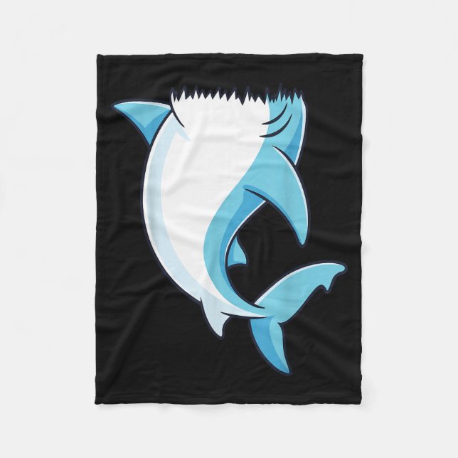 Shark Shirt Adult Kids Men Women Shark Costume  Fleece Blanket (Front)