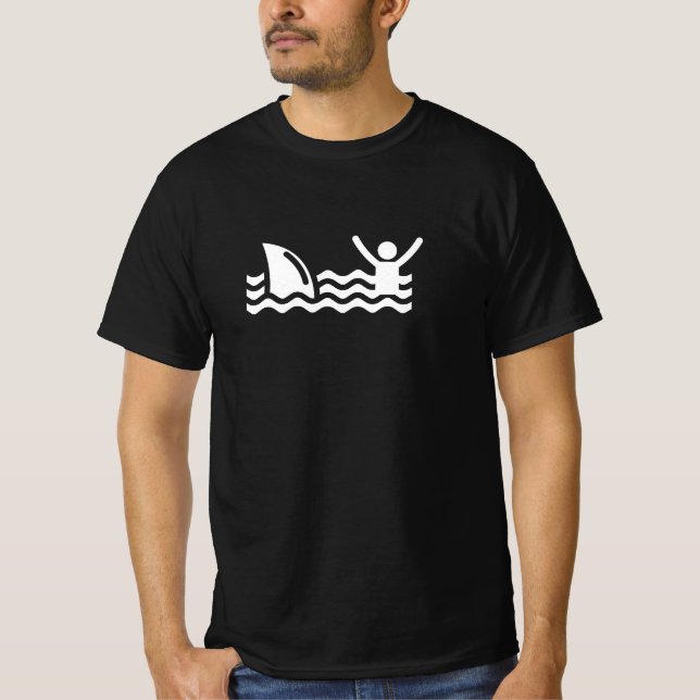 Shark Shirt humor help sea beach (Front)