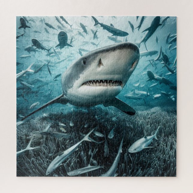 Shark showing it's teeth jigsaw puzzle (Vertical)