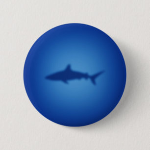 Shark silhouette 2 inch round button