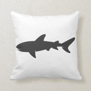 Shark silhouette - Choose background color Throw Pillow