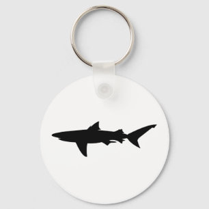 Shark silhouette keychain