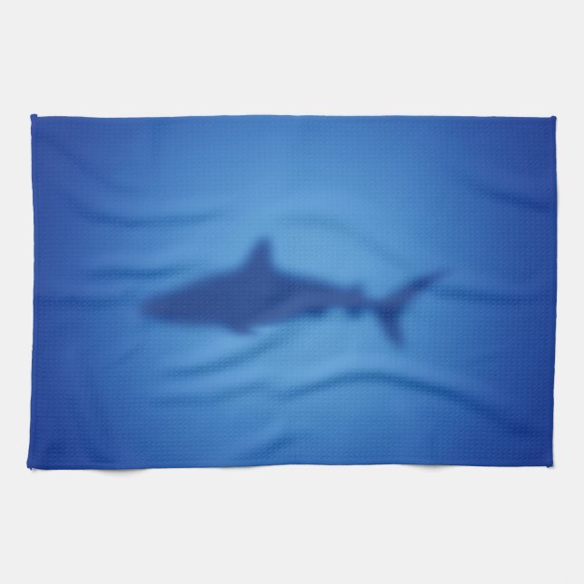 Shark silhouette kitchen towel (Horizontal)