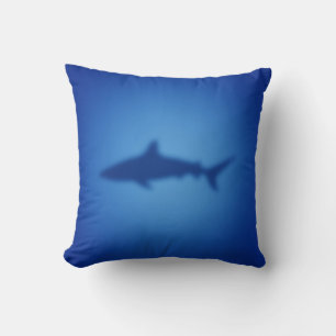 Shark silhouette throw pillow