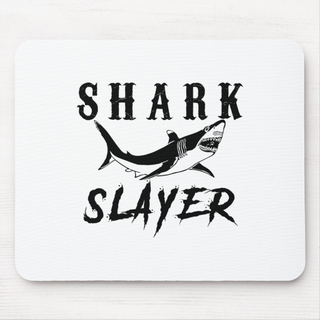 Shark Slayer Shark Fishing And Salt Water Anglers  Mouse Pad (Front)