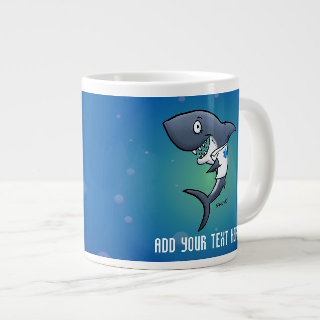Shark Soins de santé Médicales Jumbo Mug (Devant droit)