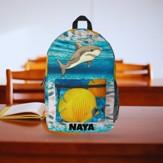 Shark Splash Explorer Printed Backpack (Creator Uploaded)