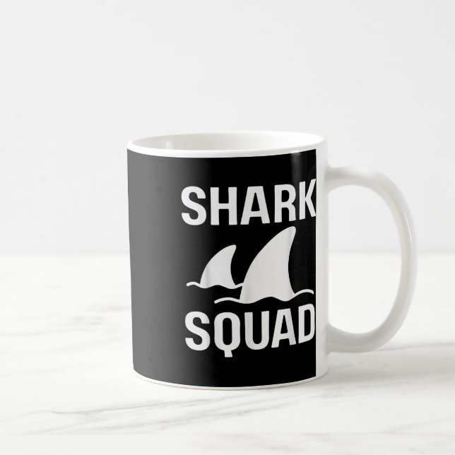 Shark Squad Matching Group Shark Fin Lover Week Aw Coffee Mug (Right)