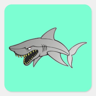 Shark Square Sticker
