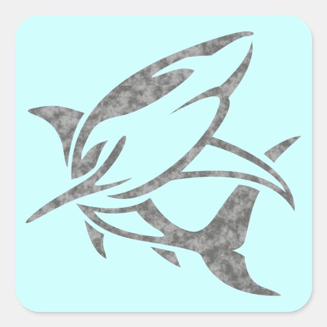 Shark Square Sticker (Front)