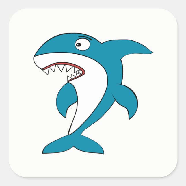 Shark Square Sticker (Front)