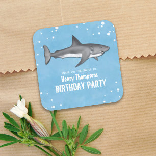 shark square sticker