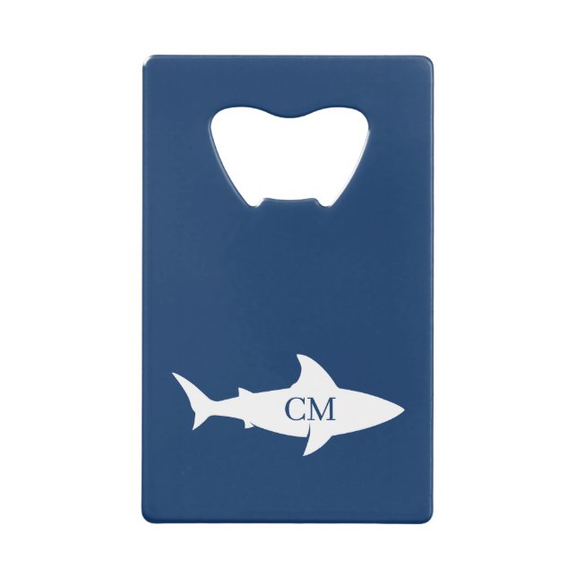 Shark Stainless Steel Bottle Opener Credit Card Bottle Opener (Front)