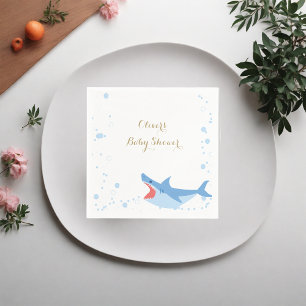 Shark Summer Boy Baby Shower  Napkin