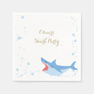 Shark Summer Party Splish Splash Birthday Bash Napkin