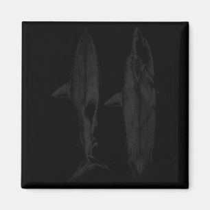 Shark surfboard fin design cool surfer ocean beach magnet