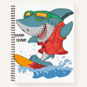 shark surfing notebook