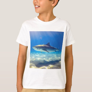 Shark Swimming Blue Ocean Water T-Shirt