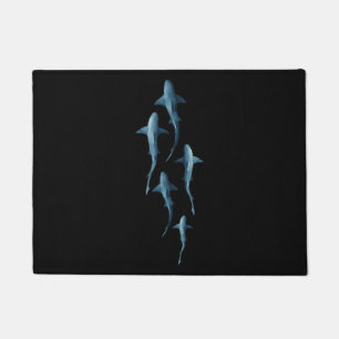 Shark - Swimming Sharks Cute Funny Gift Doormat