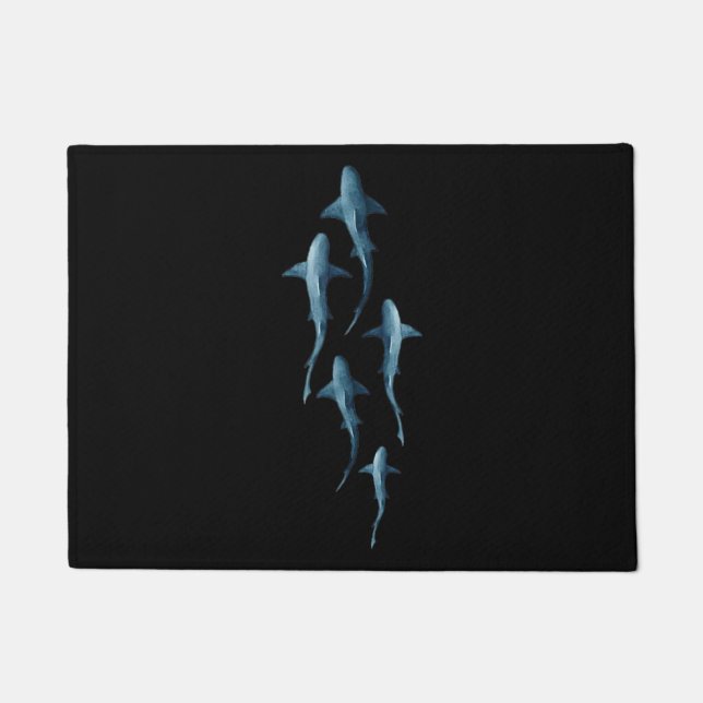 Shark - Swimming Sharks Cute Funny Gift Doormat (Front)