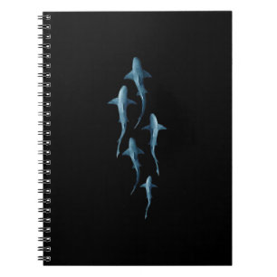 Shark - Swimming Sharks Cute Funny Gift Notebook