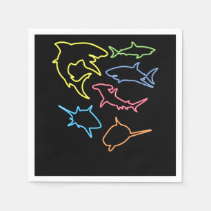 Shark Symbol - Cute Shark Lovers Gifts Napkin