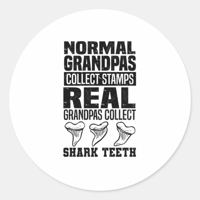 Shark Teeth Collector Gifts | Shark Tooth Hobby Classic Round Sticker (Front)