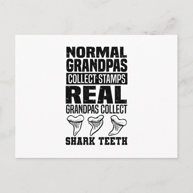 Shark Teeth Collector Gifts | Shark Tooth Hobby Postcard (Front)
