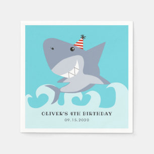 Shark Theme Birthday Party Napkin