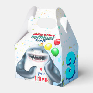 Shark Theme Kids Birthday Favor Box